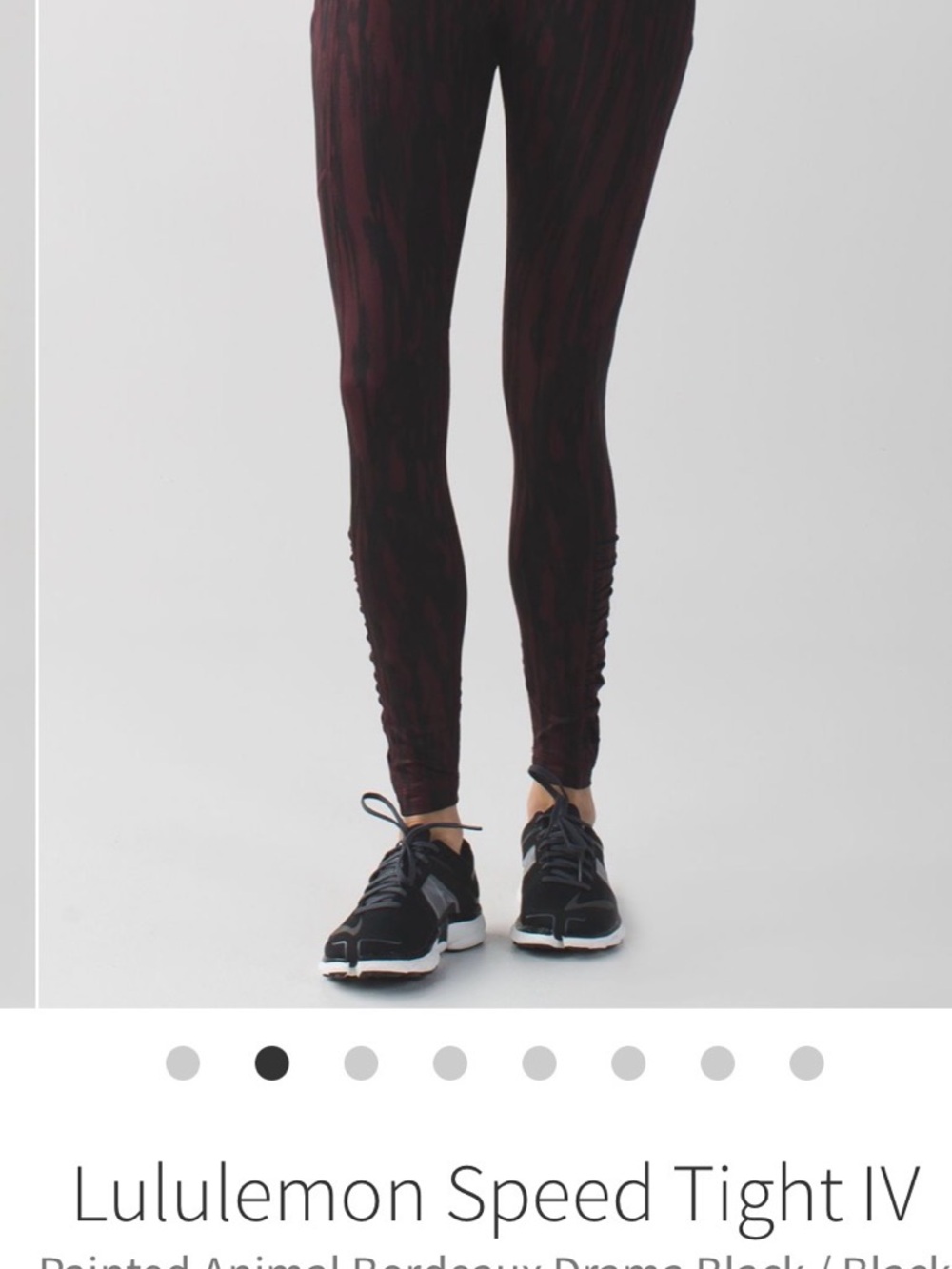 lululemon athletica Burgundy Printed Speed Tight Leggings